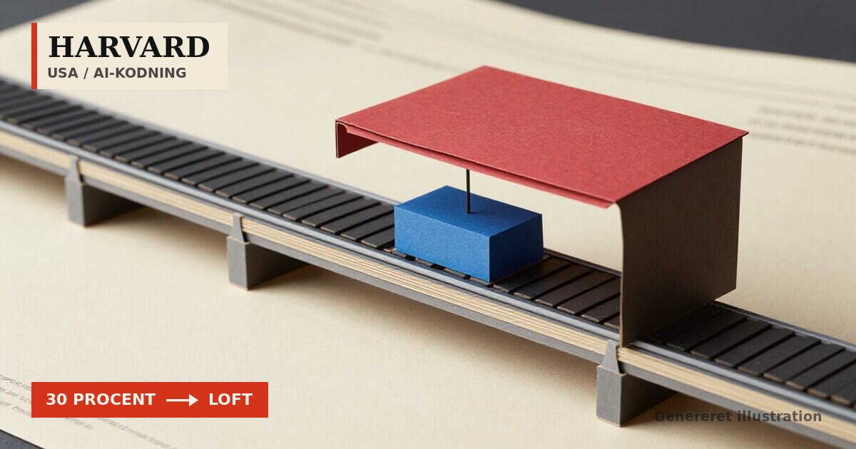 Redaktionel illustration til &bdquo;AI skriver koden hurtigere uden at lave flere funktioner&ldquo;