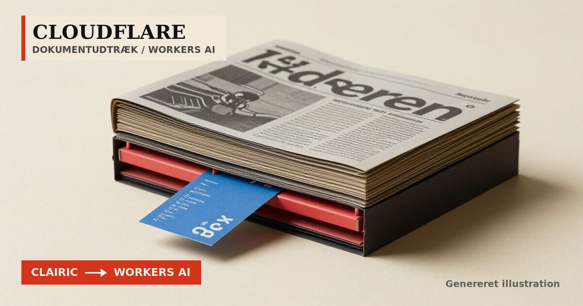 Redaktionel illustration til &bdquo;Cloudflares AI henter felter uden at generere tekst&ldquo;