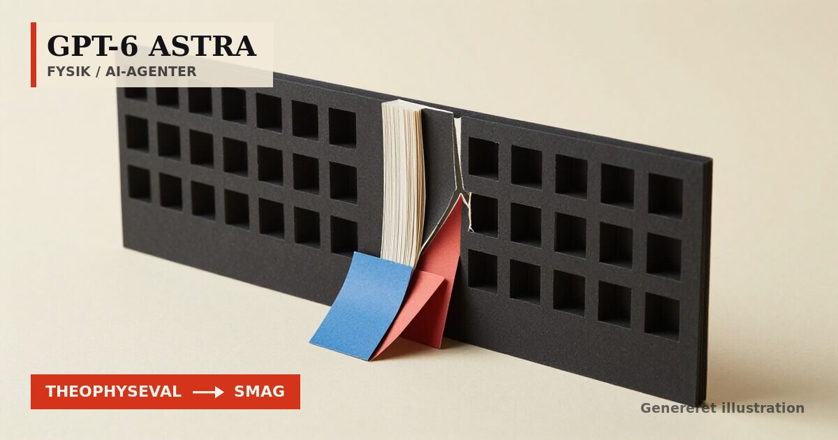 Redaktionel illustration til &bdquo;GPT-6 Astra finder fejl i eksperternes fysikløsninger&ldquo;