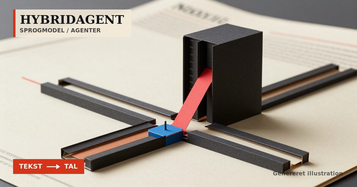 Redaktionel illustration til &bdquo;HybridAgents tænker i tal for at bruge færre tokens&ldquo;