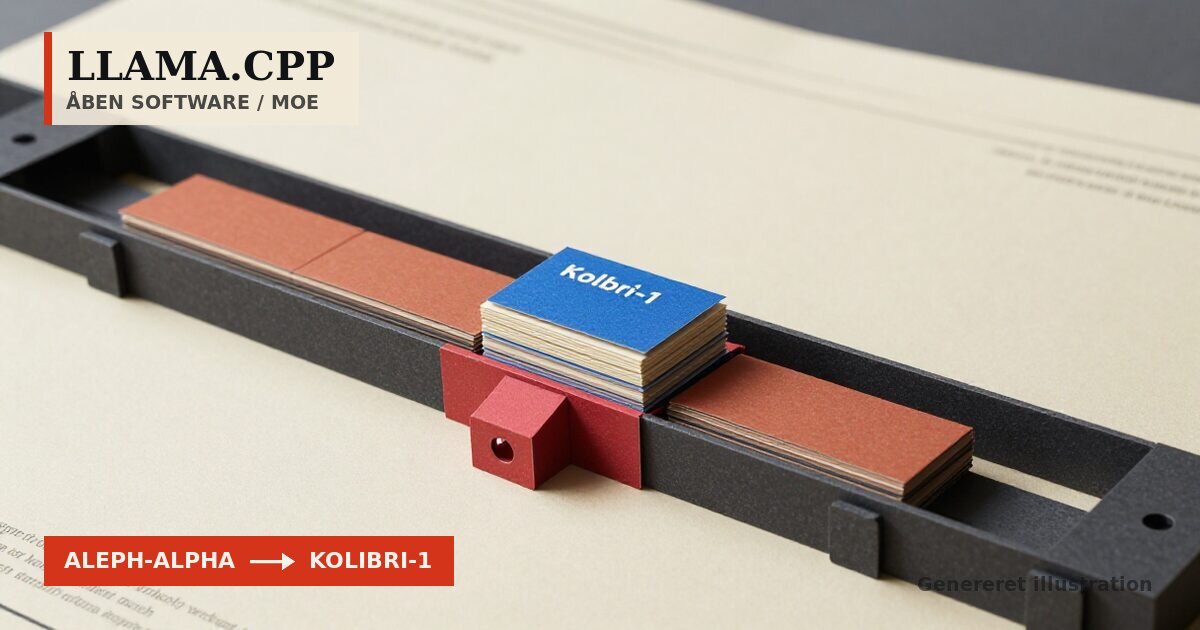 Redaktionel illustration til &bdquo;Kolibri-1 i llama.cpp bruger kun 3,46 milliarder parametre&ldquo;