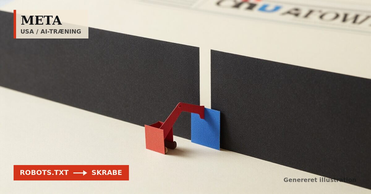 Redaktionel illustration til &bdquo;Meta tager betaling for links og skraber indhold gratis&ldquo;