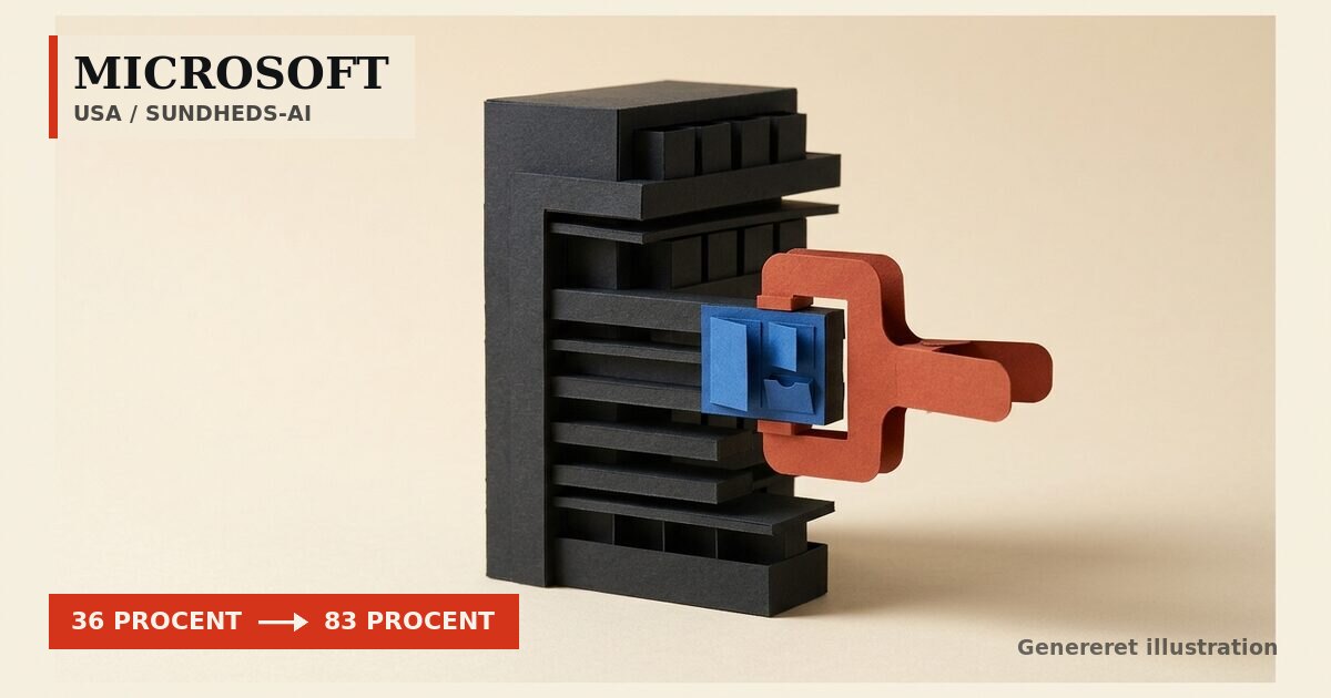 Redaktionel illustration til &bdquo;Microsofts AI ramte 83 procent rigtigt i svære sager&ldquo;