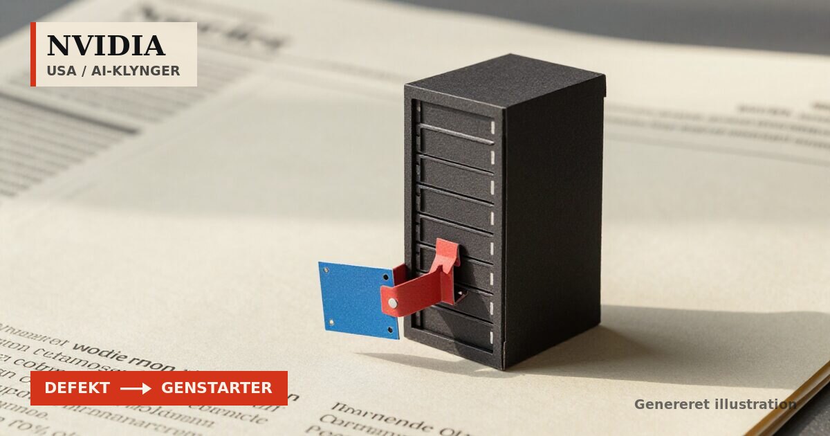 Redaktionel illustration til &bdquo;NVIDIA isolerer defekt hardware for at redde AI-jobs&ldquo;