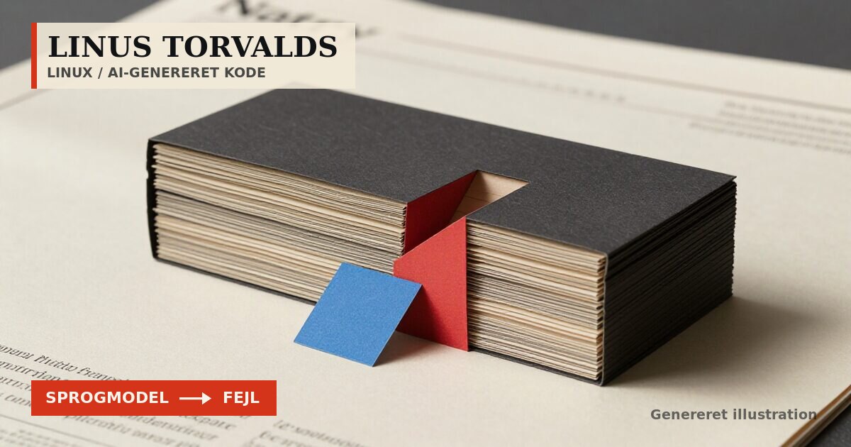 Redaktionel illustration til &bdquo;Review finder fejl i Linus Torvalds AI-genereret kode&ldquo;